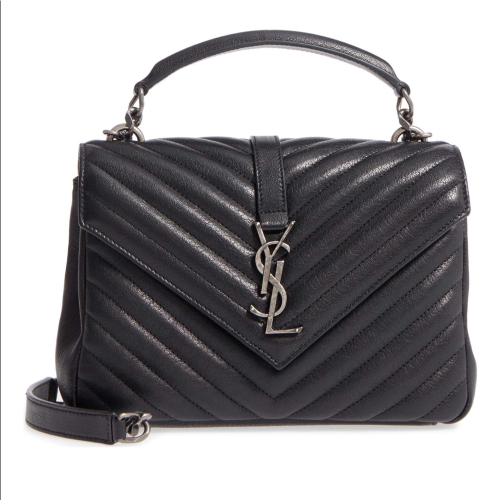 ✨YSL MEDIUM COLLEGE LEATHER QUILTED BAG✨